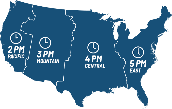 Shipping Cut Off Times By Time Zones